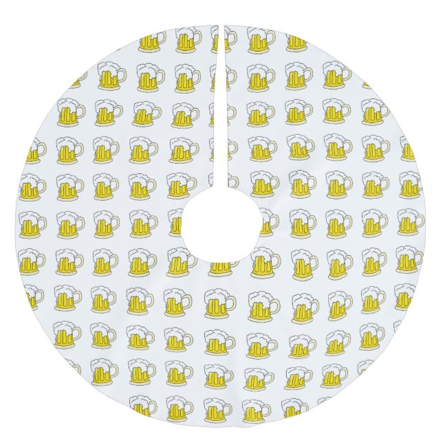 Saia Para Árvore De Natal De Poliéster Caneca de cerveja fria gelado (Frente)