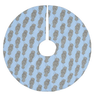 Saia Para Árvore De Natal De Poliéster Capateiro bonito com ilustração de bolhas