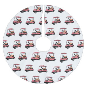 Saia Para Árvore De Natal De Poliéster Carrinho de golfe / desenho animado de buggy de go