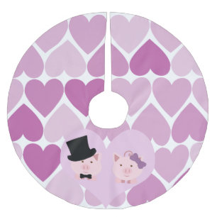 Saia Para Árvore De Natal De Poliéster Casal de Porco Cujo