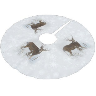 Saia Para Árvore De Natal De Poliéster Cervos de Whitetail
