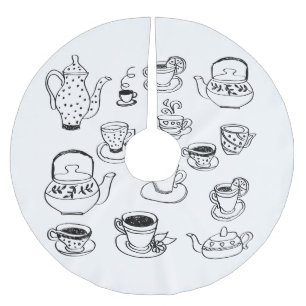 Saia Para Árvore De Natal De Poliéster Chá