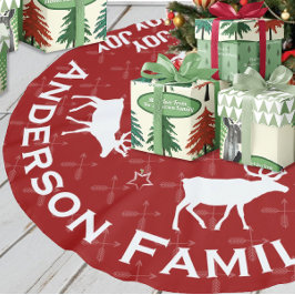 Saia Para Árvore De Natal De Poliéster Chalkboard Crossed Arrow Reindeer Natal