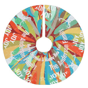 Saia Para Árvore De Natal De Poliéster Chalkboard Crossed Srow Deer Christmas