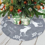 Saia Para Árvore De Natal De Poliéster Chalkboard Crossrow Moose Natal<br><div class="desc">Bela Rústica Animal Cruzado Arrow Woodland Mose Camisa De Natal. Perfeito para o tema do inverno da Floresta Festiva de Natal.</div>