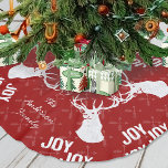 Saia Para Árvore De Natal De Poliéster Chalkboard Crossrow Moose Natal<br><div class="desc">Padrão de seta atravessada Vinho vermelho profundo e Natal branco de alce vermelho ou qualquer cor personalizada - basta clicar em personalizar para mudar de cor na ferramenta design.</div>