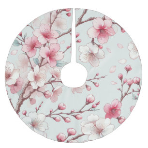 Saia Para Árvore De Natal De Poliéster Cherry Blossom