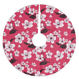 SAIA PARA ÁRVORE DE NATAL DE POLIÉSTER CHERRY BLOSSOM - SAKURA (VERMELHO)
