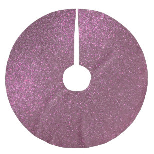 Saia Para Árvore De Natal De Poliéster Chic Elegant Plum Purple Spark Glitter