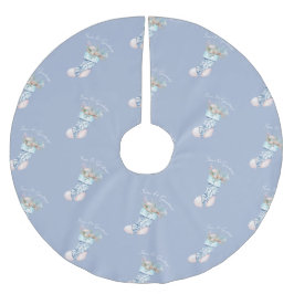 Saia Para Árvore De Natal De Poliéster Chinoiserie Vovó Costeira Escoamento de Árvore