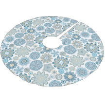 Chique Floral Festivo Mandala Flocos de Neve Padrã