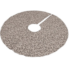 Saia Para Árvore De Natal De Poliéster Chocolate Brown Mocha Cream Leopardo Glitter