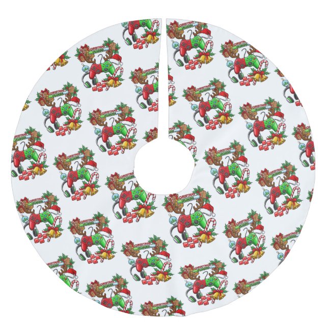 Saia Para Árvore De Natal De Poliéster Christmas (Frente)