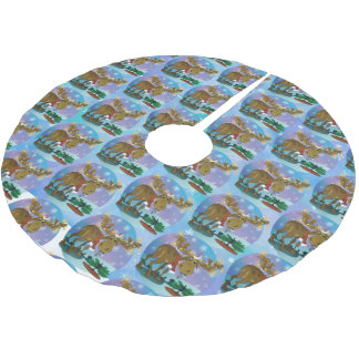 Saia Para Árvore De Natal De Poliéster Christmas Moose