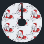 Saia Para Árvore De Natal De Poliéster christmas santa claus poodle<br><div class="desc">"christmas santa claus poodle ", "dog santa claus",  "poodle papais noeis",  "xmas poodle",  "christmas poodle ", "poodle santa claus",  "xmas dog",  "santa claus"</div>
