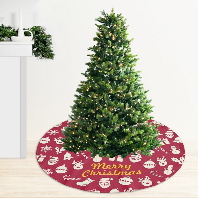 Saia Para Árvore De Natal De Poliéster Christmas Tree Skirt (Criador carregado)