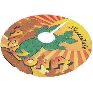 Saia Para Árvore De Natal De Poliéster CIDADE DE MUDANÇAS DE PÉ-Pé-Pé-arizona