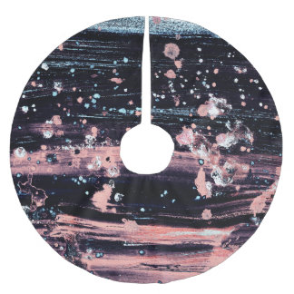 Saia Para Árvore De Natal De Poliéster Cinzas Escuras Glamourosas