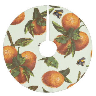 Saia Para Árvore De Natal De Poliéster Citrus & Bumblebee: Vintage sem carne