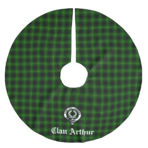 Saia Para Árvore De Natal De Poliéster Clan Arthur / MacArthur Crest & Tartan