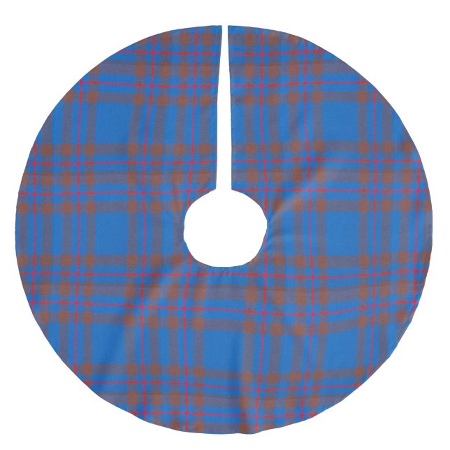 Saia Para Árvore De Natal De Poliéster Clan Elliot Tartan (Frente)