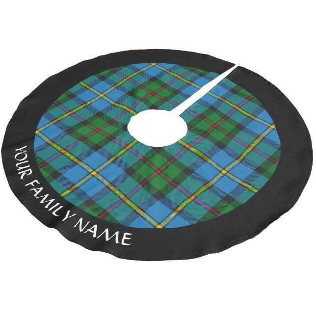 Saia Para Árvore De Natal De Poliéster Clan MacLeod caçando Tartan (Inclinado)