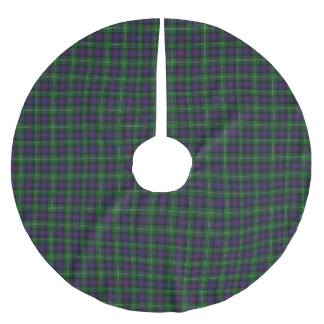 Saia Para Árvore De Natal De Poliéster Clan Sutherland Tartan (Frente)
