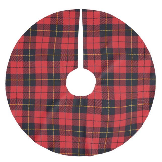 Saia Para Árvore De Natal De Poliéster Clan Wallace Tartan tradicional escocês (Frente)