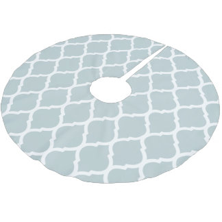 Saia Para Árvore De Natal De Poliéster Cloud Blue Quatrefoil