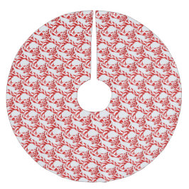 Saia Para Árvore De Natal De Poliéster COBRA CANDY CANE na saia da árvore branca