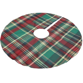 Saia Para Árvore De Natal De Poliéster Cobrir Base da Árvore Natal Red Tartan