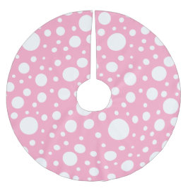 Saia Para Árvore De Natal De Poliéster Cola cor-de-rosa