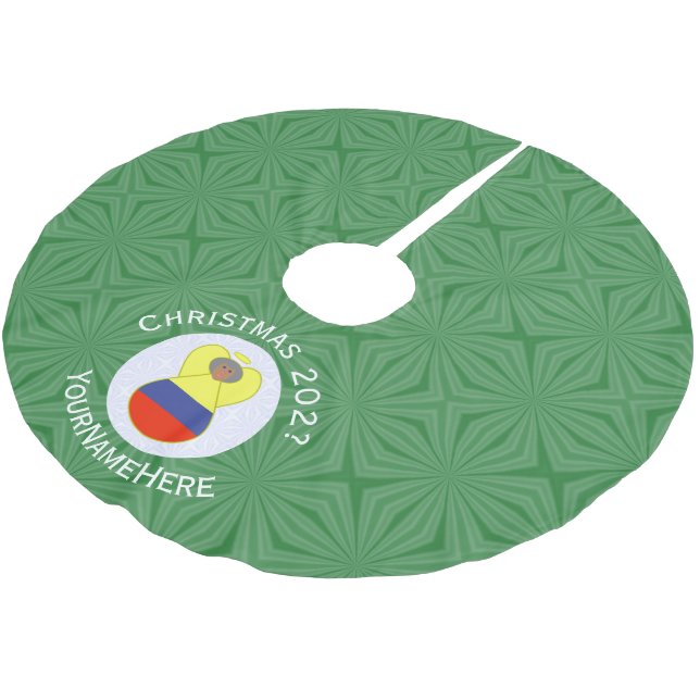 Saia Para Árvore De Natal De Poliéster Colombiana Abuelita Angel para o Natal (Inclinado)