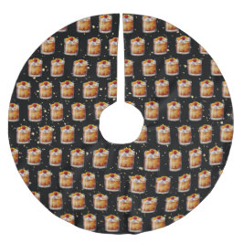 Saia Para Árvore De Natal De Poliéster Coquetel antigo movido