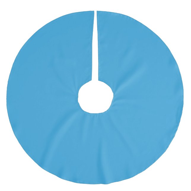 Saia Para Árvore De Natal De Poliéster Cor Azul (Frente)