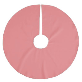 Saia Para Árvore De Natal De Poliéster Cor Sólida do Pastel Coral | Clássico | Elegante