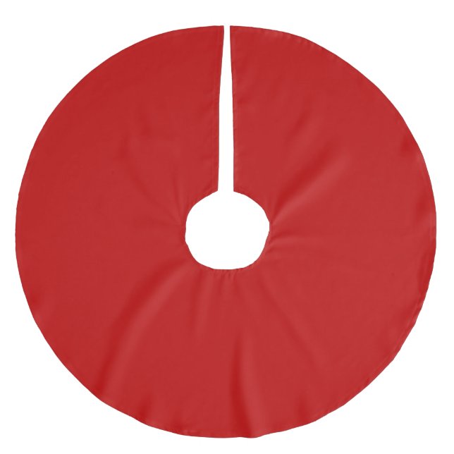 Saia Para Árvore De Natal De Poliéster Cor Vermelho (Frente)