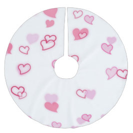 Saia Para Árvore De Natal De Poliéster Corações