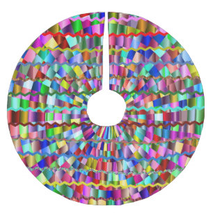 Saia Para Árvore De Natal De Poliéster Cores Decorativas