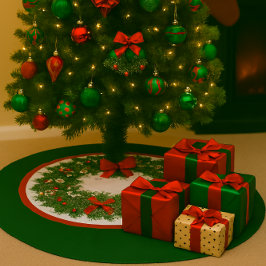 Saia Para Árvore De Natal De Poliéster Coroa de Natal