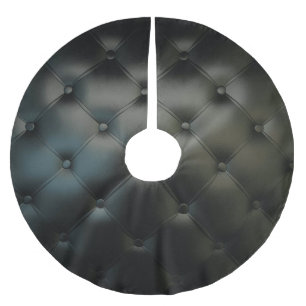 Saia Para Árvore De Natal De Poliéster Couro bonito preto romântico