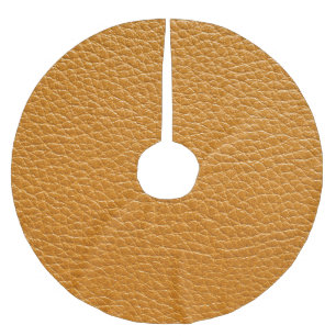 Saia Para Árvore De Natal De Poliéster Couro Castanho, Fundo De Textura Fechada.