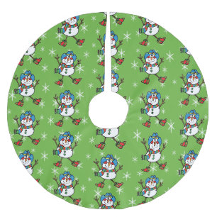 Saia Para Árvore De Natal De Poliéster Cowboy Snowman