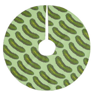 Saia Para Árvore De Natal De Poliéster Cozinha de picada de conserva verde-cochonilha