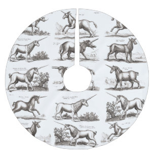 Saia Para Árvore De Natal De Poliéster Criatura Mágica Clássica do Unicórnio Antiquado