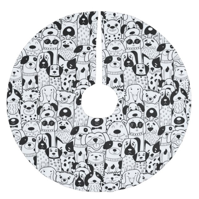 Saia Para Árvore De Natal De Poliéster Cuppies (Frente)