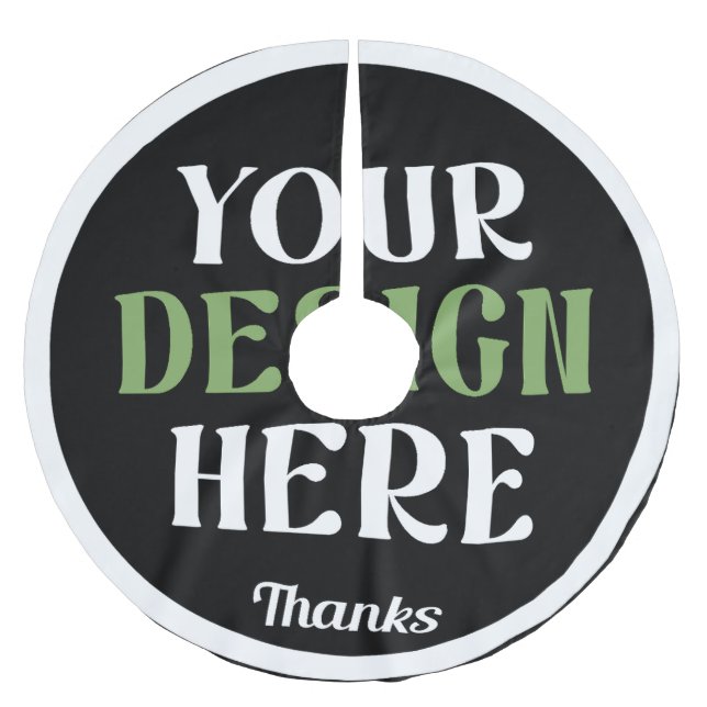 Saia Para Árvore De Natal De Poliéster custom, unique, sleek & minimalist (Frente)