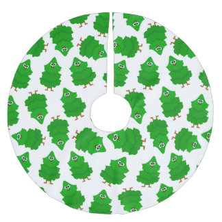 Saia Para Árvore De Natal De Poliéster Cute Cartoon Christmas Tree