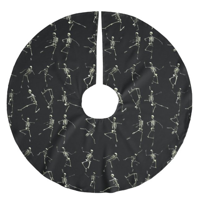 Saia Para Árvore De Natal De Poliéster Danse Macabre (Frente)