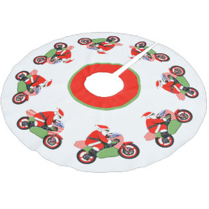 Saia Para Árvore De Natal De Poliéster Decoração de Natal de motocicleta Árvore de Poliés